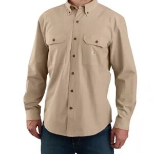 NEW WITH TAGS Carhartt Men's Beige Button-Up Shirt